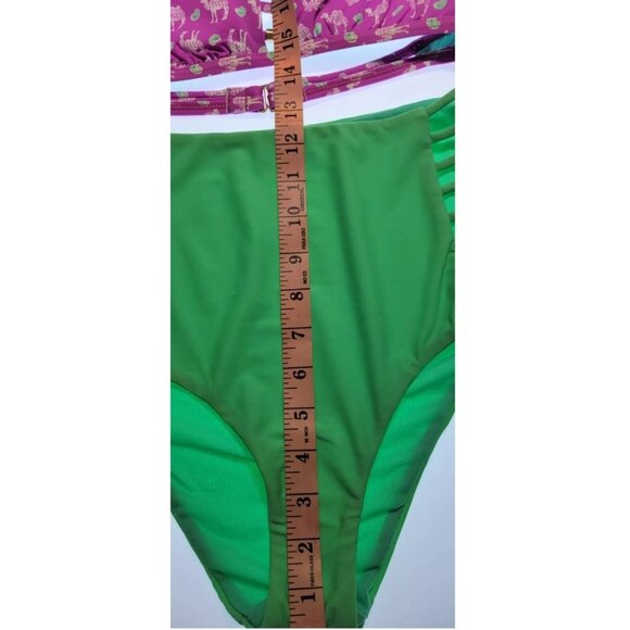 Cremiux Swim Bikini Women Halter Size Medium Bottom High Weist Multicolor - Picture 11 of 11